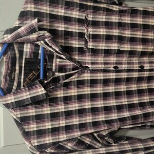 Helix Brand Men's Plaid Long Sleeve Button Down Shirt